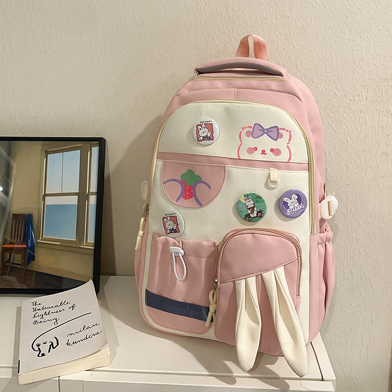 High Value College Style Fresh and Sweet Backpack Junior High School Students Lightweight Large Capacity Backpack