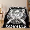 Guerrero VikingoSímbolo Valknut Nórdico Valhalla Manta de Franela Suave Cálida Manta de Sofá para Dormitorio Sala de Estar Cama Viaje Camping