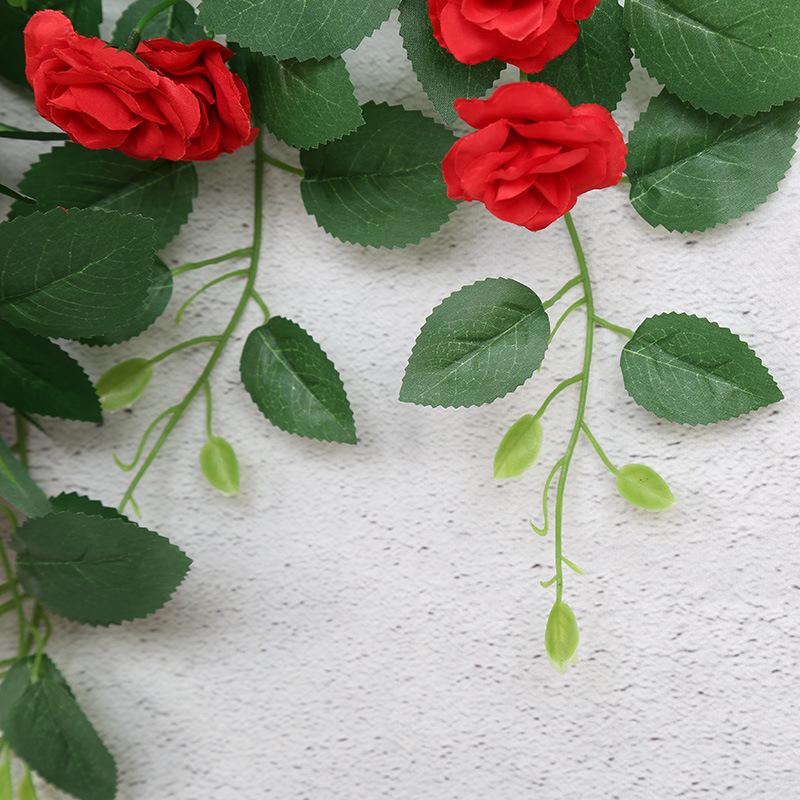 Artificial Rose Vine Hanging Plant for Indoor Decor