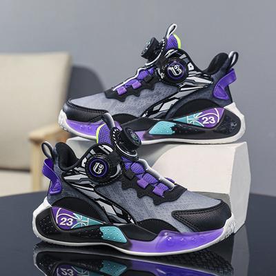 Boys Sports Shoes Older Children Teenagers Students Children's Basketball Shoes 2025 Autumn New Breathable Mesh Spring and Autumn Models
