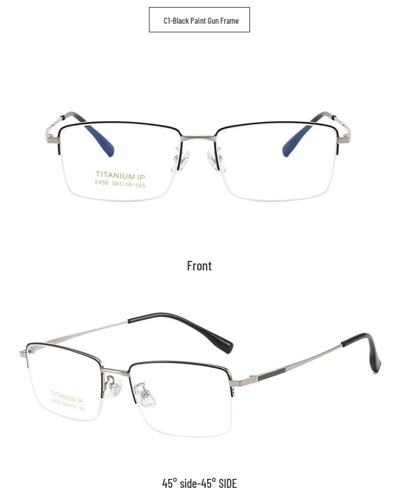 2024 Classic Unisex Half-Rim Titanium Glasses Frame