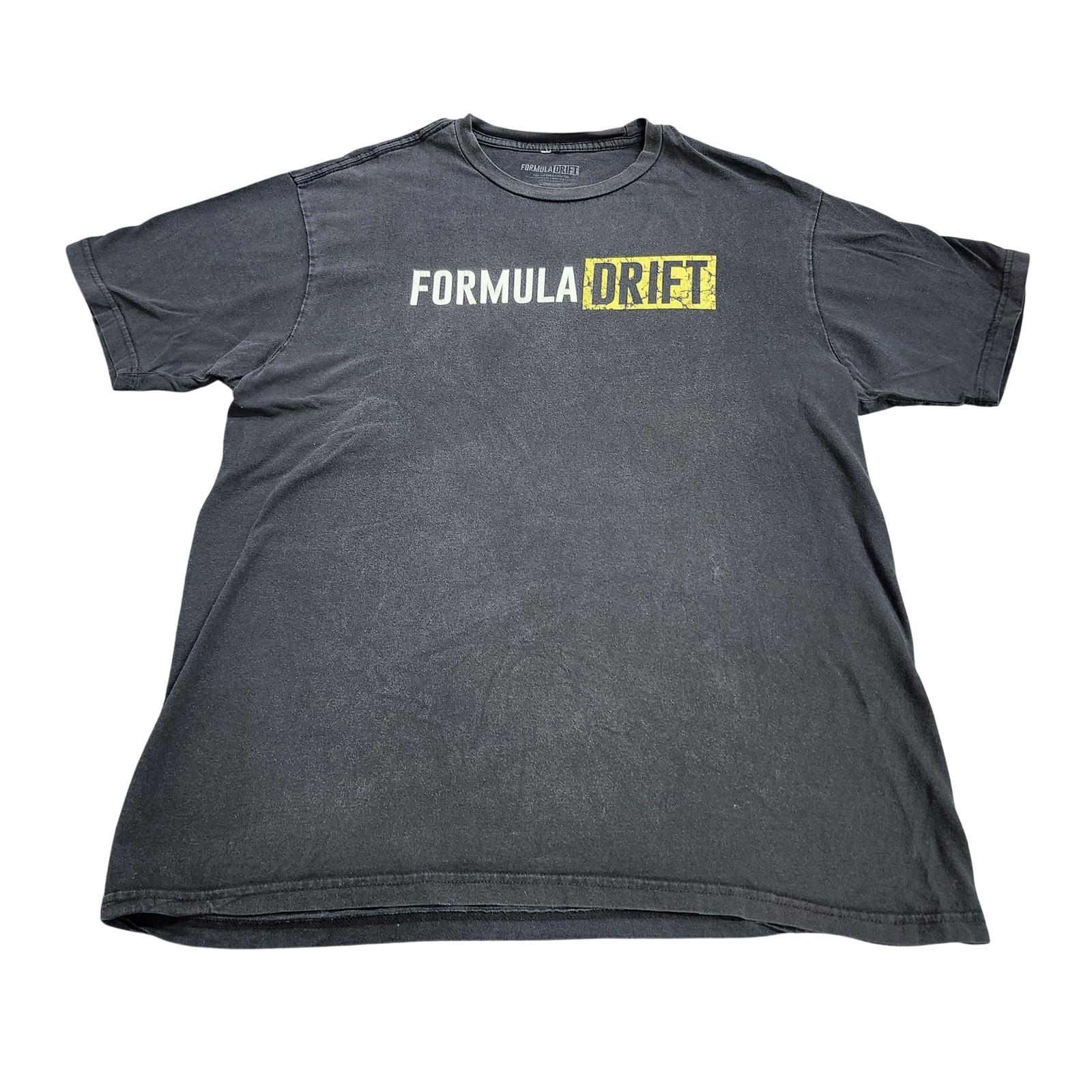Formula Drift Shirt Mens XL Black FD Logo Graphic Tee Racing Motorsport Top Unisex T-Shirt L