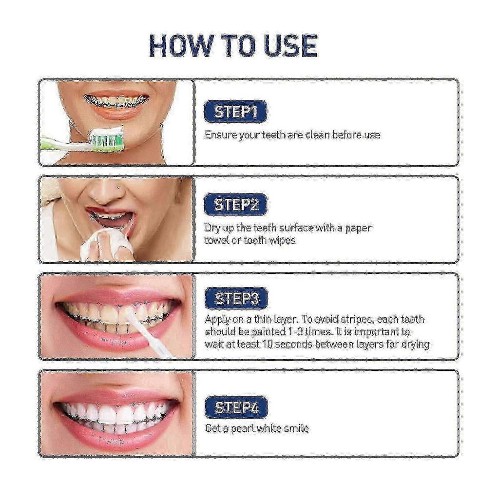 Pintura para Dentes Mais Vendida, Pintura Clareadora Instantânea para Dentes Polidor de Dentes Branco Extra Forte