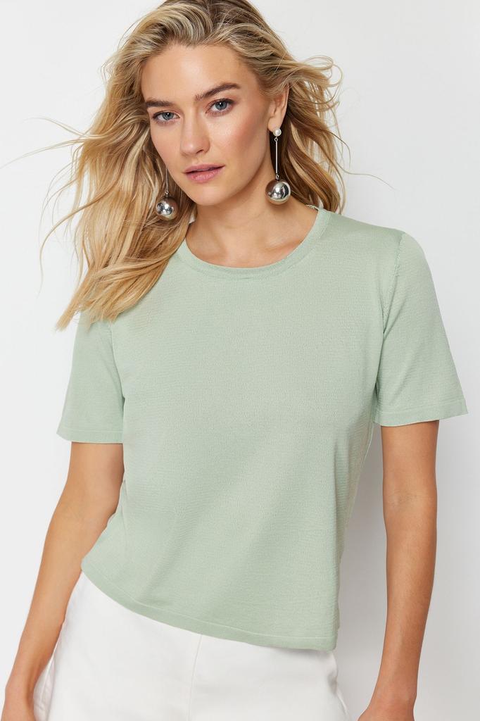 Moda Femei Pulover Nou Roz Tricou tricot cu decolteu