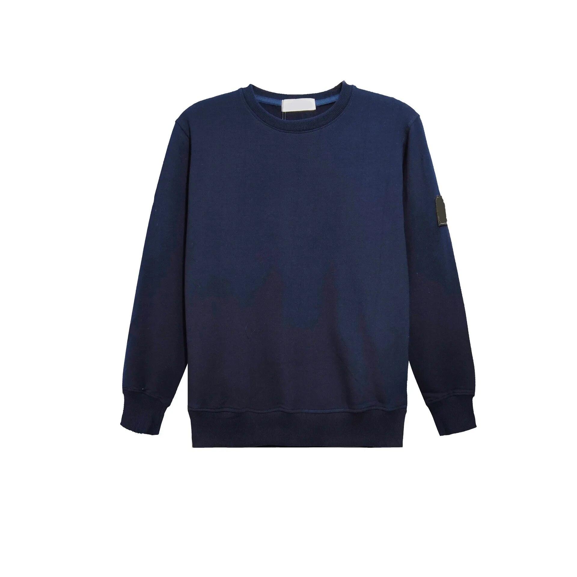 

2024 весенне-осенний модный пуловер Y2K, толстовка в стиле Харадзюку, мужская повседневная универсальная одежда Ropa Hombre, топ из чистого хлопка, однотонная мужская одежда L темно-синий