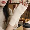 Gants sans doigts pour femmes, mitaines d'hiver chaudes à écran tactile, mitaines en velours pour cyclisme en plein air