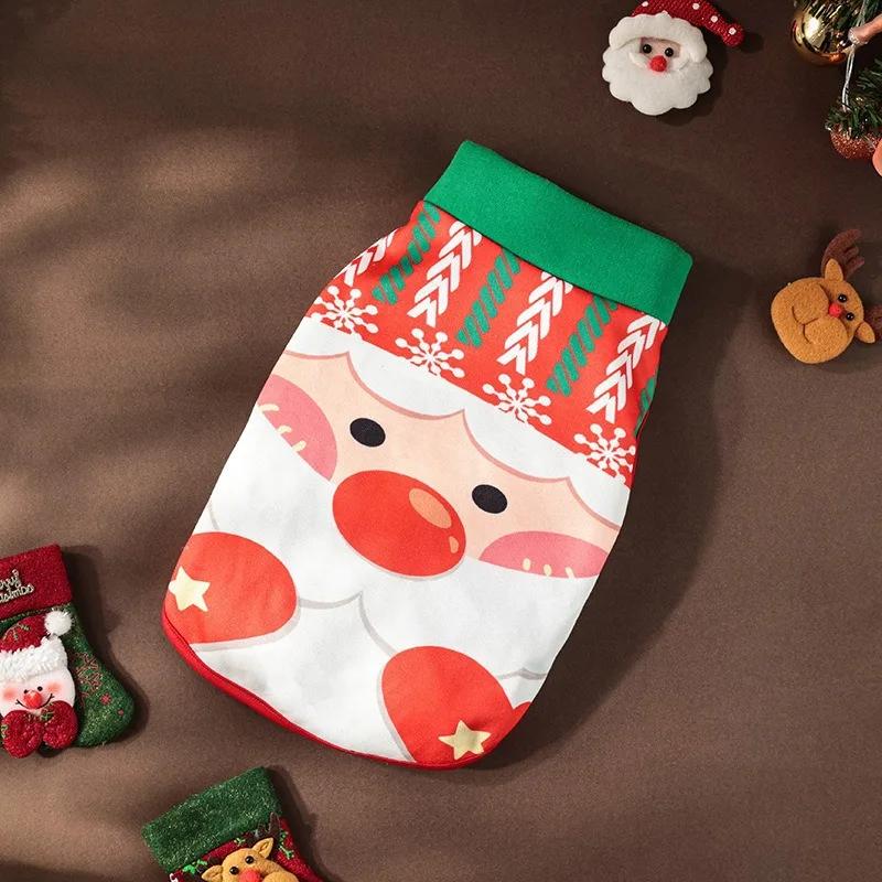 

Осенняя и зимняя рождественская одежда для собак, толстовка с высоким воротником, игрушки с оленями, одежда для кошек Санта-Клауса, одежда для домашних животных на рождественскую вечеринку XL