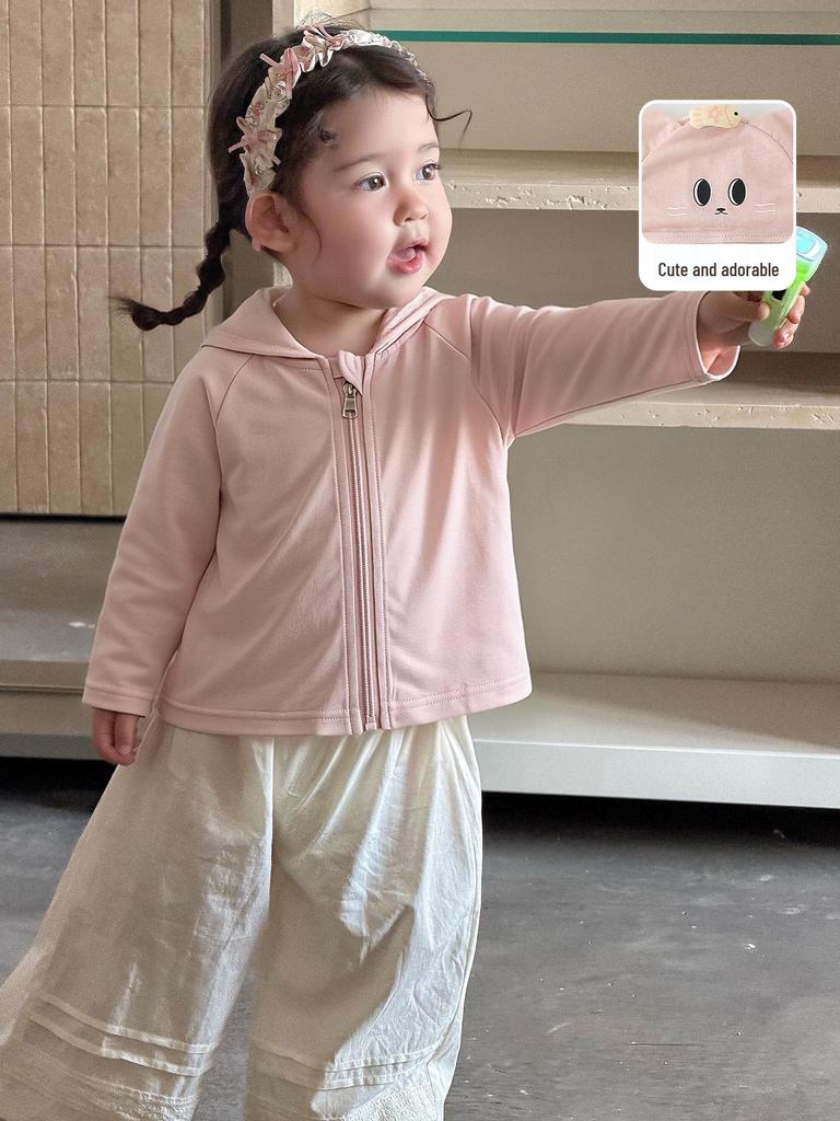 Girls' Hooded Sun Protection Jacket: 2026 Summer Thin Style for Kids