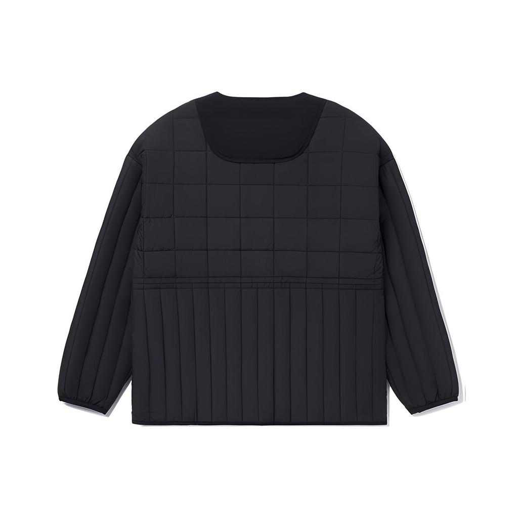 Li Ning X Jackie Chan Collaboration Kung Fu Series Striped Seam Solid Color V-Neck Cotton Jacket Men Jacket Black AJMR065-1