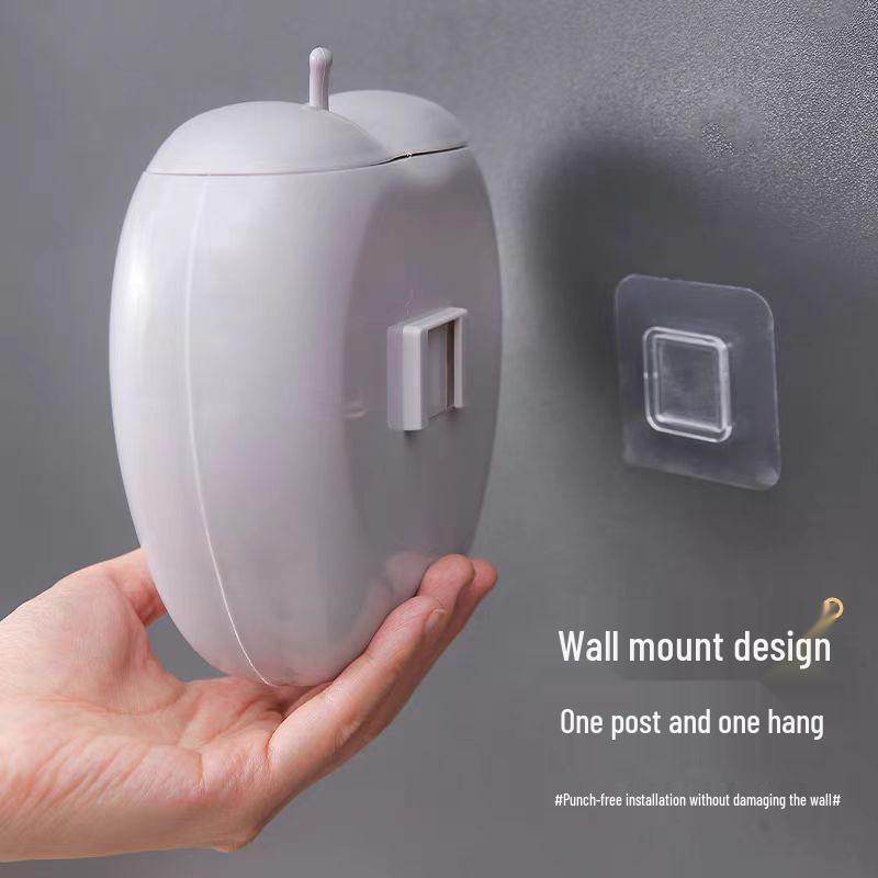 Apple-Shaped Wall-Mounted Kitchen Storage Box for Cling Film and Bags