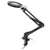LED Clamp Light with 5X Magnifier Adjustable Brightness Workbench Lamp for Industrial Repair