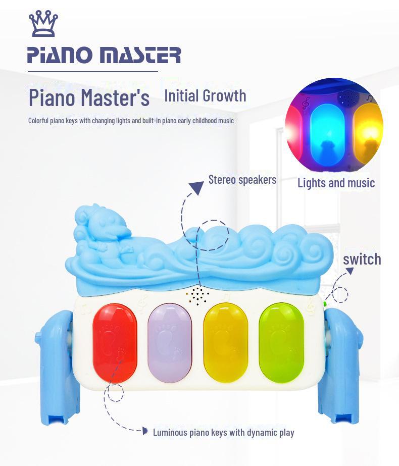 Baby Fitness Rack Music Play Mat with Piano and Drum Features