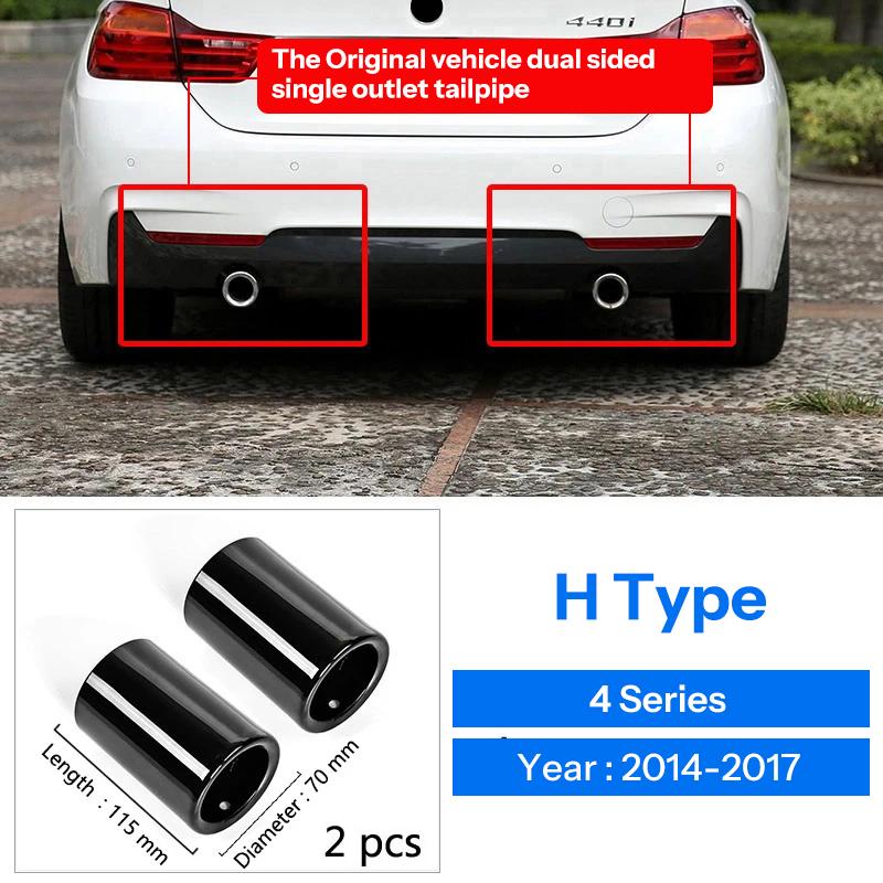 For BMW 1 2 3 4 5 Series X1 3GT F20 F22 F30 F32 F34 F36 F10 F48 Car-Styling Rear Exhaust Pipe Cover Trim Frame Auto Accessories