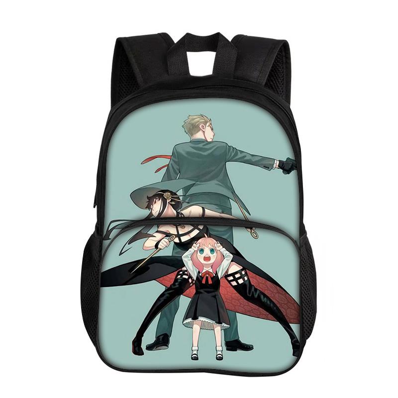 SPY×FAMILY Round Front Bag Backpack Versatile Fashion Trend Cartoon Boy and Girl School Birthday Best Gift