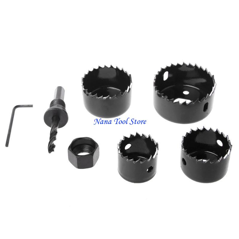 

31GJ 6Pcs Hole Circular Set Drill Bit Cutting Cutter Round 32mm 38mm 45mm 54mm чорний