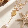 Pearl Pendant Belly Chain Zinc Zinc Alloy Boho Chest Chain Vintage Waist Chains  Music Festival