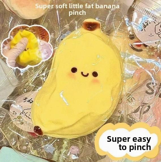 Tpr Banana Squeeze Toy For Stress Relief And Hand Strengthening For Kids And Adults