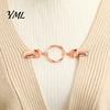 Gold or Silver Shawl Clasps Vintage Sweater Clips for Women Girls, Retro Ring Cardigan Clips, Elegant Brooch Pins Clip, Waist Cincher Loose