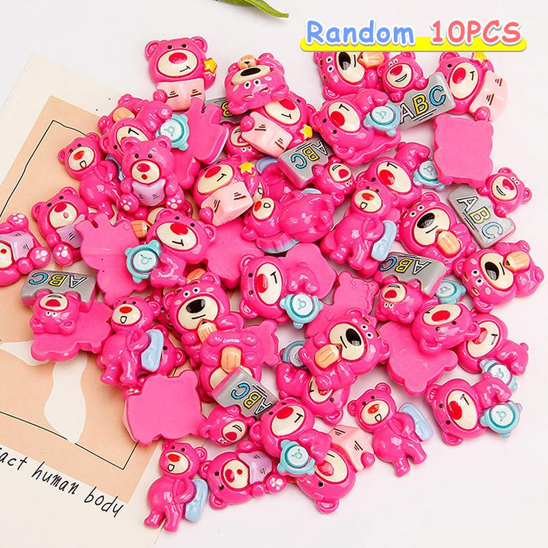 10Pcs Colorful Flower Flatback Resin Cabochons Flower Cabochon Beads For Diy Crafts Jewelry Making Decoration Accessories