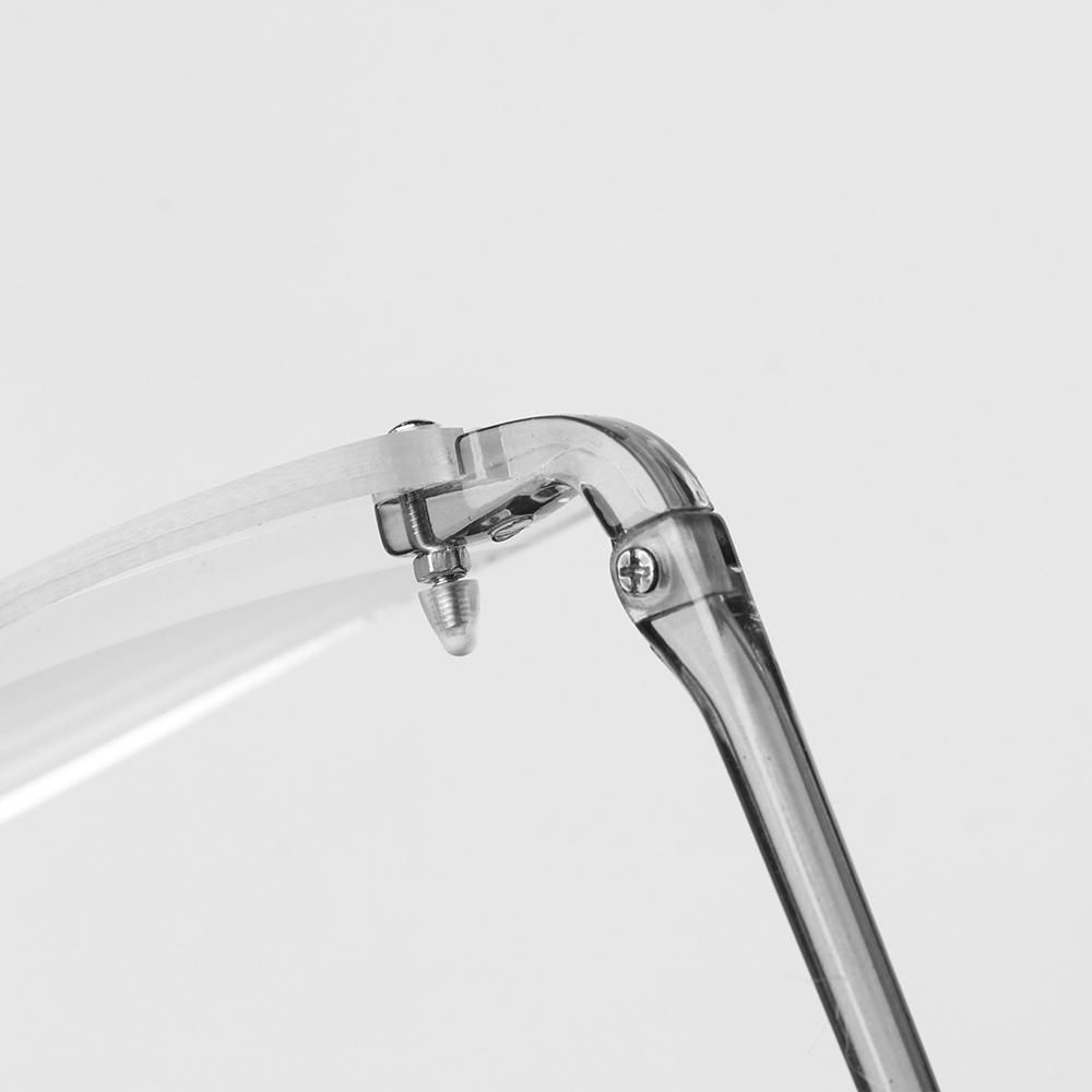 Men Transparent Grey -100~-400 Diopter Metal Reading Glasses Vision Care Eyeglasses Myopia Glasses