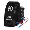 Waterproof White LED Rocker Switch for Light Bar Spot Lights 5P/7P ON-OFF-ON 12V/24V Heavy Duty for Car Boat Truck SUV 4x4 Hilux