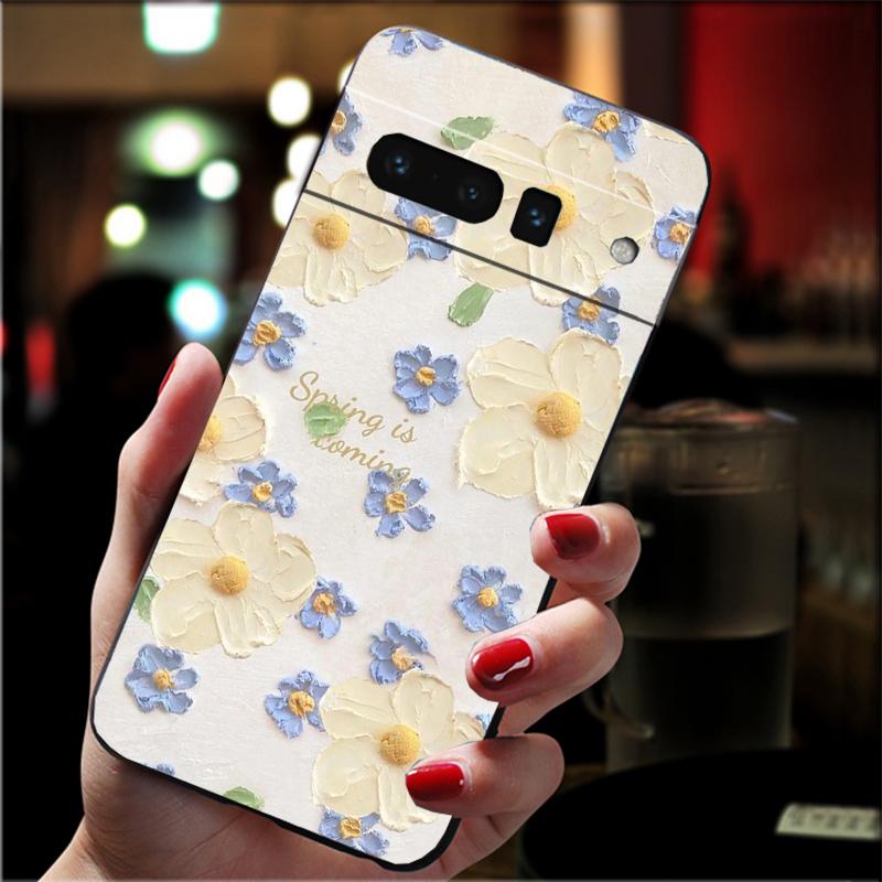 

Чехол для телефона с масляной живописью и цветком для Google Pixel 8 7 Pro 7A 7 6A 6 Pro Pixel 8A 4A 3A 4 XL Pixel 5 6 4 3 3A XL Google Pixel 6A