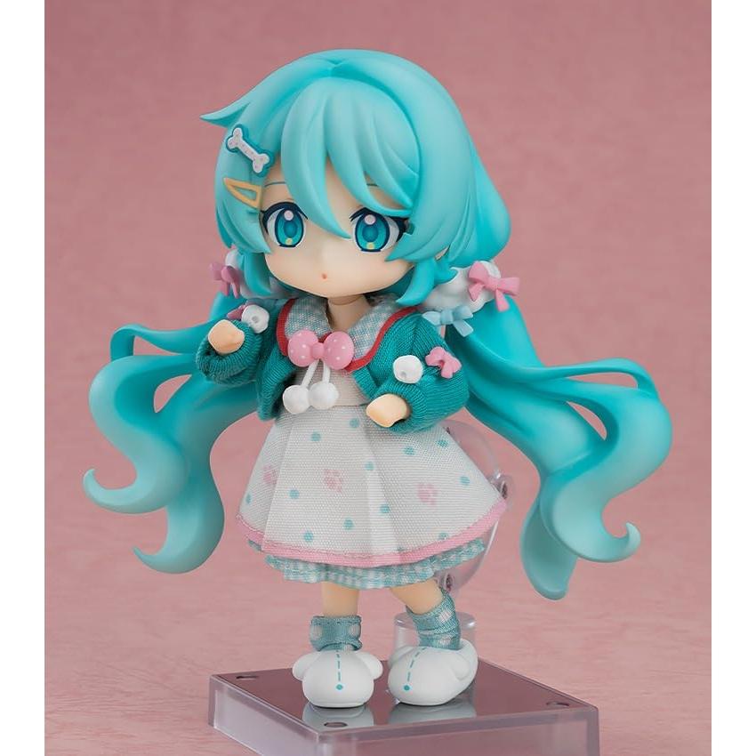 Boneca Nendoroid: Hatsune Miku Vocaloid Série 01 Roupa de Casa Ver.. Figura Articulada Pintada Fora de Escala com Tecido e Ímã