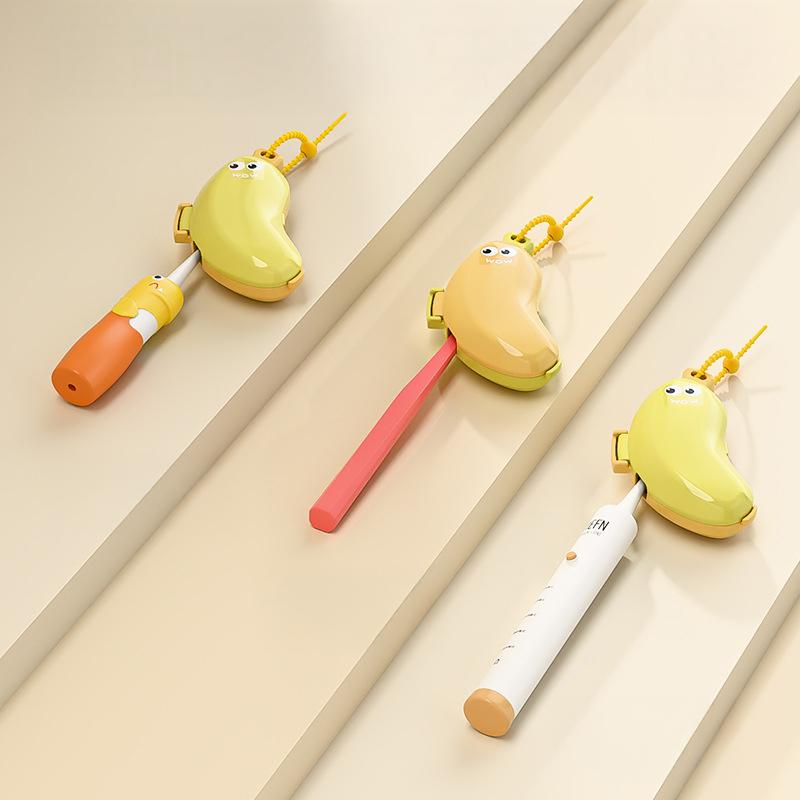 Portable Toothbrush Holder Creative Shaped Toothpaste Dispenser Toothbrush Bristles Dust-proof Cover Travel Toothbrush Storage