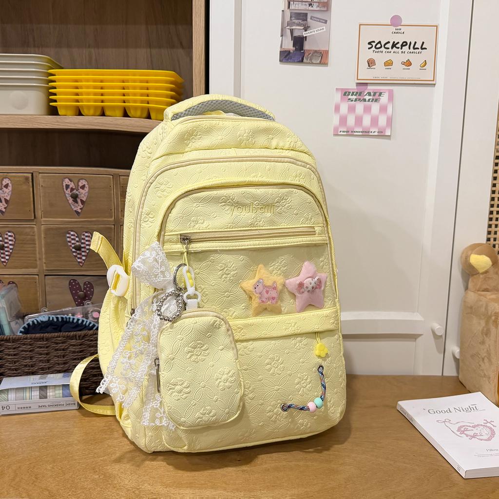 Schoolbag High-value Campus Junior High School Student Schoolbag Japanese Ins Cute Primary School Students 3rd To 6th Grade Multi-compartment Backpack