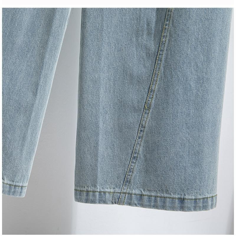 Plus Size Women Spring Jeans Long Harem Pants Casual High Waist Elastic Basic Trousers Loose