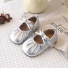 Spring Girl's Princess Shoes Fashion Wrinkled Hook-loop Daily Kid's Flat Shoe Solid Colors Anti-slip Casual Children Shoes