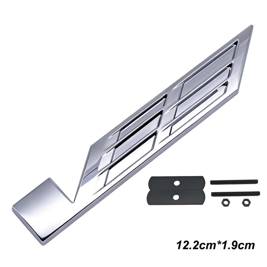 3D Metal V Logo Badge Sticker Front Grill Side Fender Rear Trunk Emblem Decal