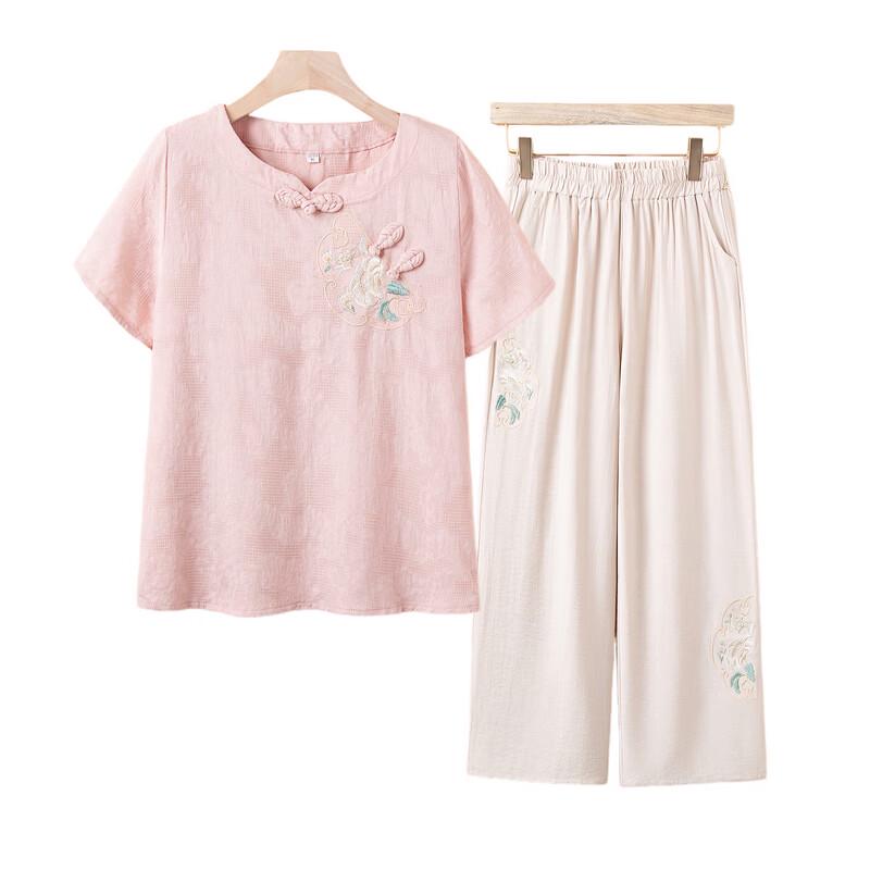 Women's Embroidered Retro Summer Two-Piece Set