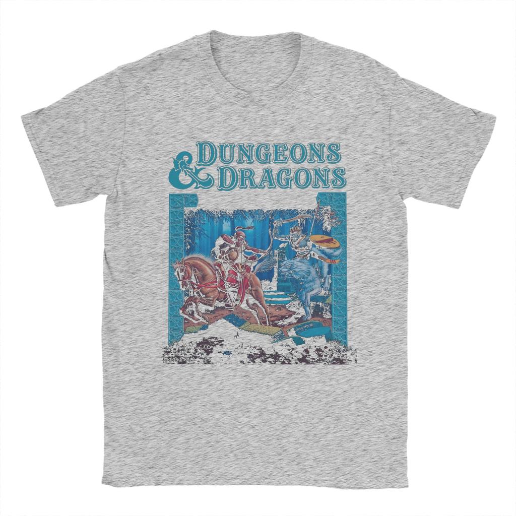 Men Dungeon Dragon DnD T Shirt Cotton Clothing Creative Short Sleeve Crew Neck Tees Printing T-Shirts