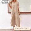 Women's Fashion Casual Short Sleeve O-Neck Pants Suits