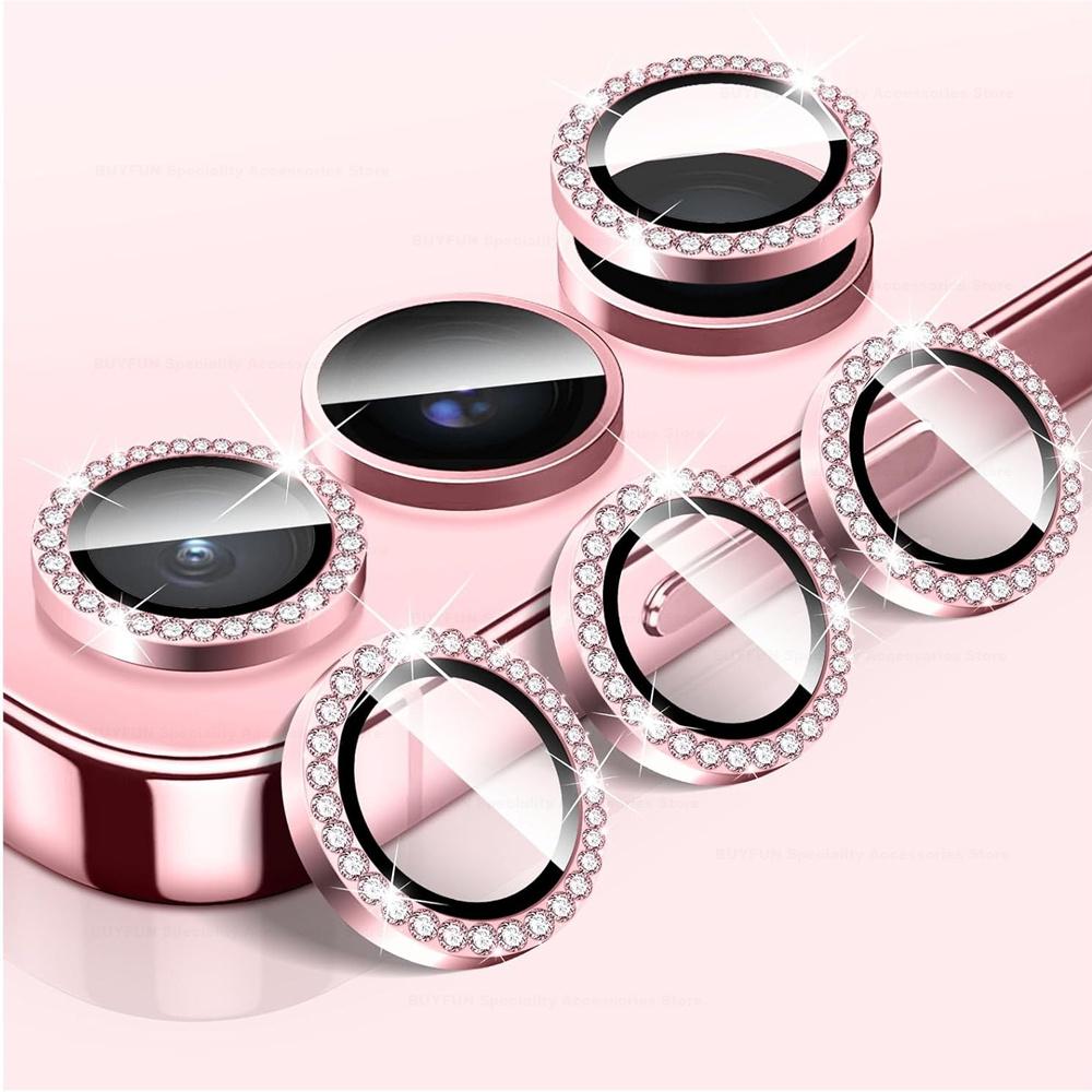 

Для Samsung Galaxy A16 4G 5G Diamond Camera Lens Protector Блестящая закаленная стеклянная задняя крышка объектива Алюминиевое металлическое кольцо Galaxy A06 A16 4G 5G - 3PCS