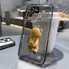 Applicable iPhone17promax Back Teddy Bear Space Phone Case Apple 16 Transparent 14/15 Niche X