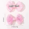 2PCS/set 2.7inch Boutique Embroidery Bowknot Hair Clips for Women Girls Princess Mesh Bows Hairgripes Headwear Hair Accessories