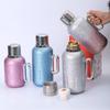 Titanium-Plated Insulated Flask with Temperature Display - Large Capacity Office Tea and Water Separation Cup
