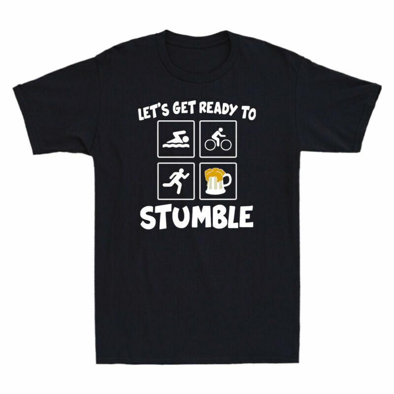 Lets Triathlon Shirt Ready Gift TShirt Cotton Stumble Get Funny To S