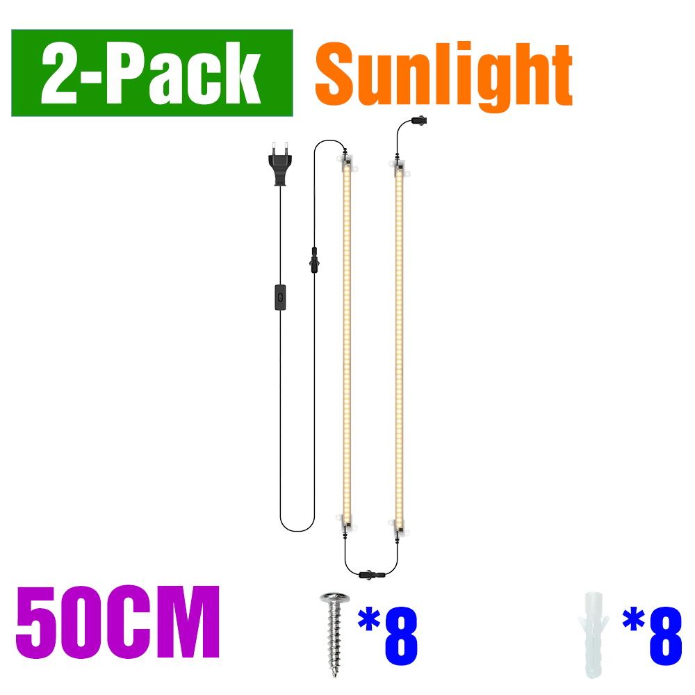 LED Plant Grow Lights Full Spectrum Indoor Hydroponics Seed Flower Vegetables Growth Box Cultivation Lamp EU plug 30/50CM AC220V