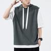 [FLYSKY] Hoodie Men's Short Sleeve Summer Clothes T-shirt Relaxing Hooded Sweatshirt Casual Big Size Sweat Absorbent and Quick Drying