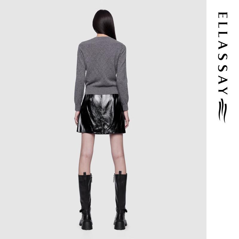 ELLASSAY Women's 2024 Winter Merino Wool Knit Sweater