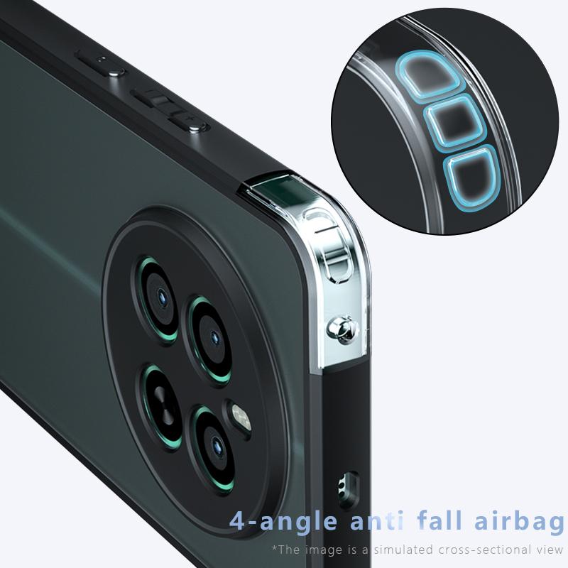 Stoßfeste transparente Telefonhülle aus Acryl für Realme 12 5G 12X 12 Plus-Rüstung Hartschutz-Rückseitenabdeckung Stoßstange