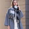 Silk Yue Scarf Women's Winter New Versatile High End Mid Length Imitation Cashmere Warm and Thickened Shawl