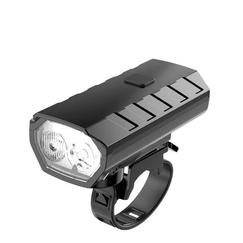 Bicycle Headlight with Horn 120DB Horn Solar Charging Ultralight Bike Headlight MTB Road Bike Front Lamp Flashlight Bike Light