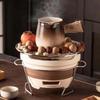 Runder Edelstahl-Grillrost Hitzebeständiger Grillrost Outdoor Camping Grill Teekochzubehör