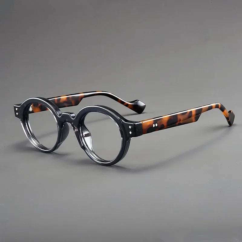 Unisex Vintage Small Round Frame Reading Eyewear Blue Light Blocking Presbyopia Glasses Fashion Multi-Colored Eyewear Legs