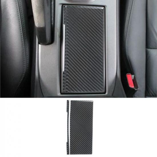 2Pcs For Honda Accord 2008-12 Carbon Fiber Interior Center Cupholder Cover Trim