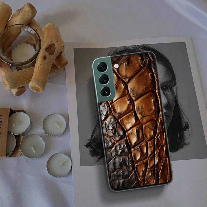 Crocodile Skin Phone Case For Samsung Galaxy S22 S25 Ultra S21 S10 Plus S26 Edge S20 S23 S24 FE Cover Silicone Soft TPU Clea